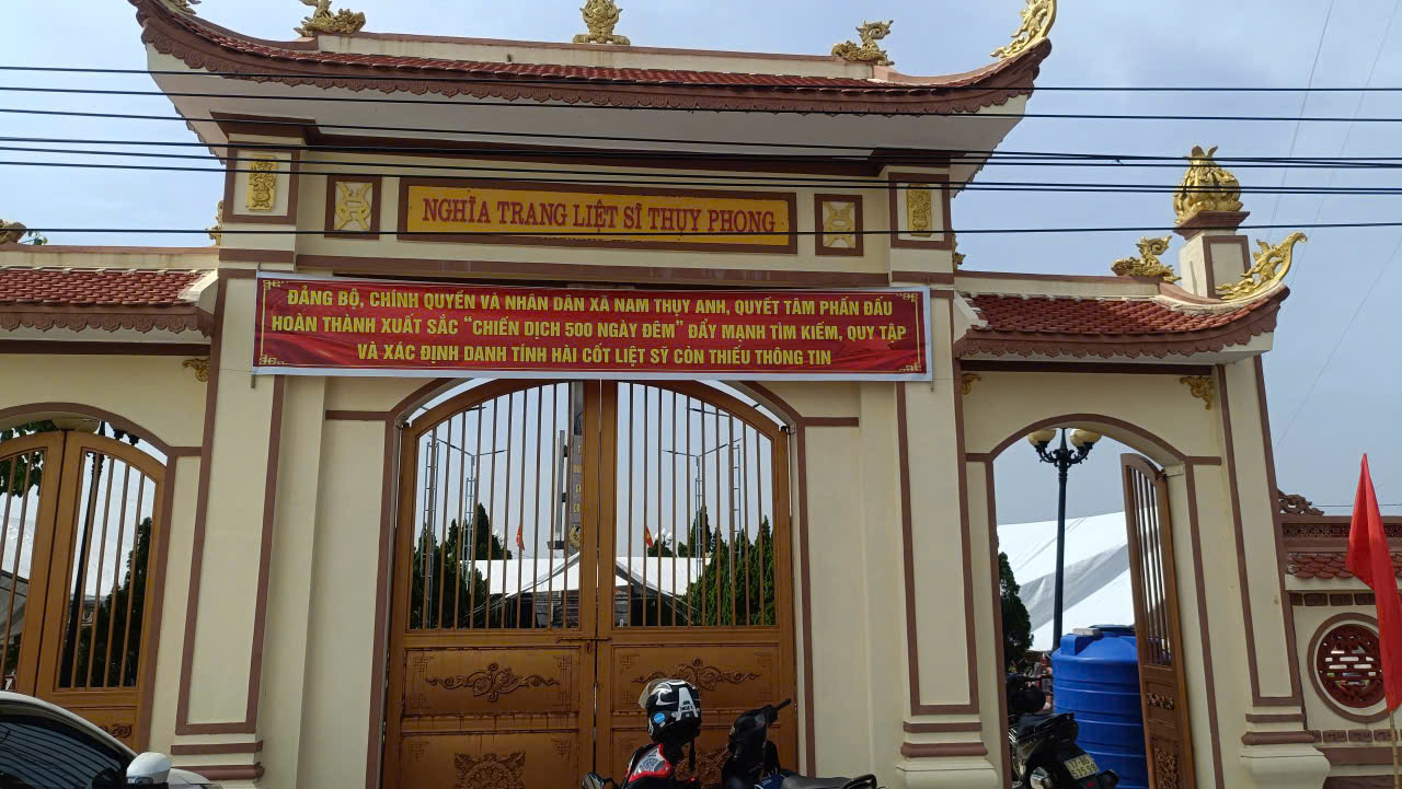 Xã Nam Thụy Anh hoàn thành lấy mẫu hài cốt liệt sĩ chưa xác định thông tin tại nghĩa trang liệt sỹ Thụy Phong phục vụ lấy mẫu giám định ADN
