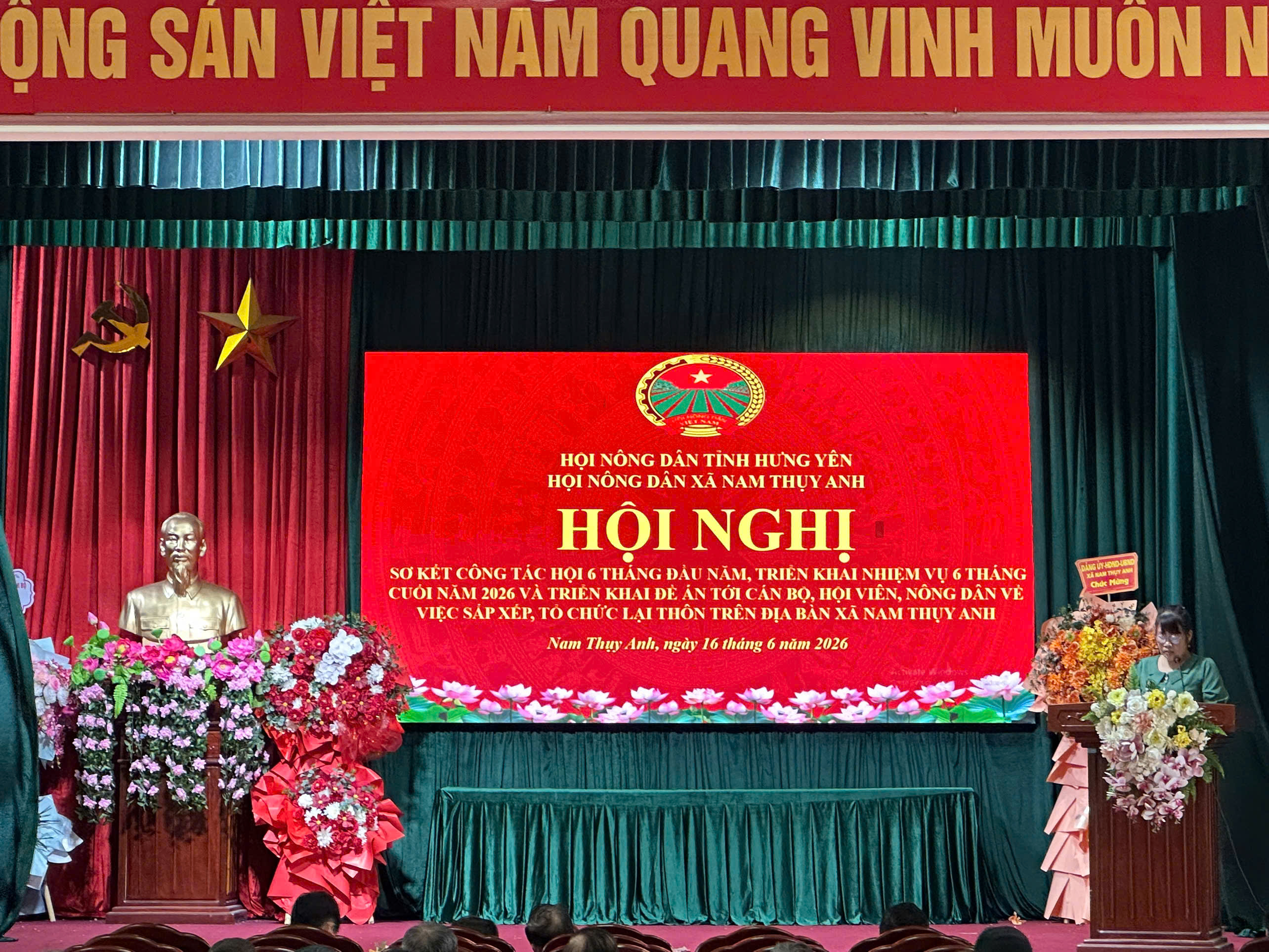 HỘI NÔNG DÂN XÃ NAM THỤY ANH TỔ CHỨC HỘI NGHỊ SƠ KẾT CÔNG TÁC HỘI 6 THÁNG ĐẦU NĂM 2026