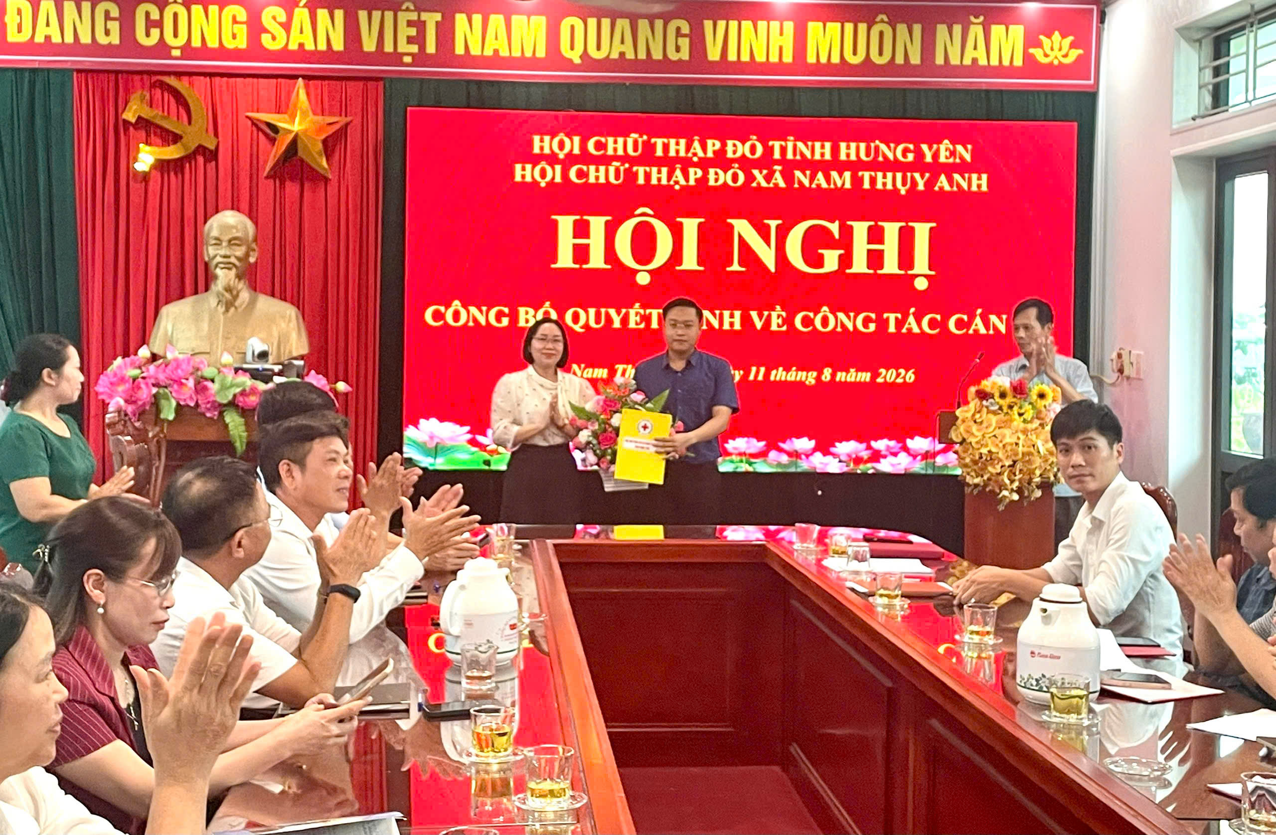Hội chữ thập đỏ xã Nam Thụy Anh tổ chức hội nghị công bố quyết định công tác cán bộ hội nhiệm kỳ 2026-2031