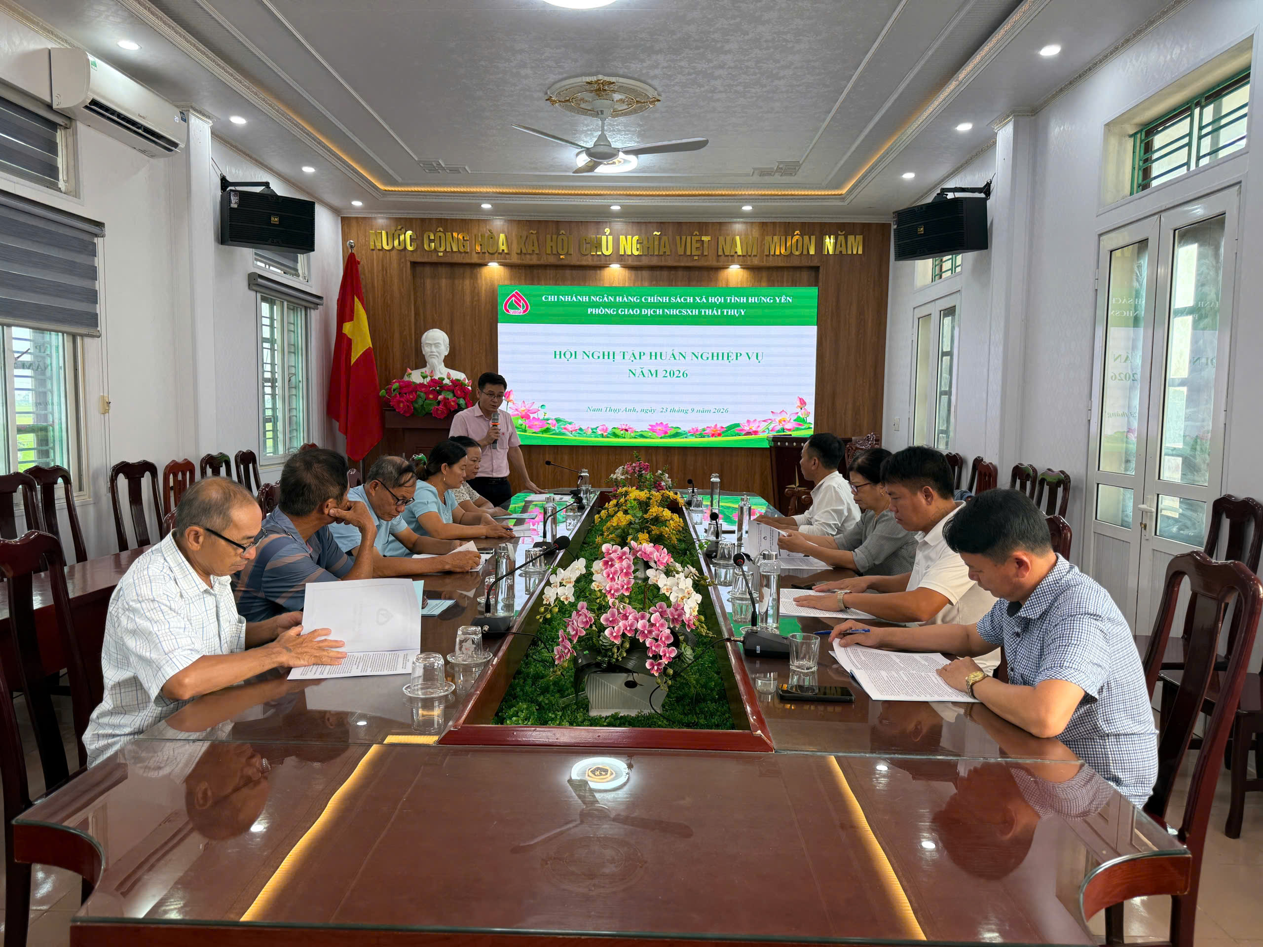 Hội nghị tập huấn nghiệp vụ tín dụng chính sách xã hội cho trưởng thôn