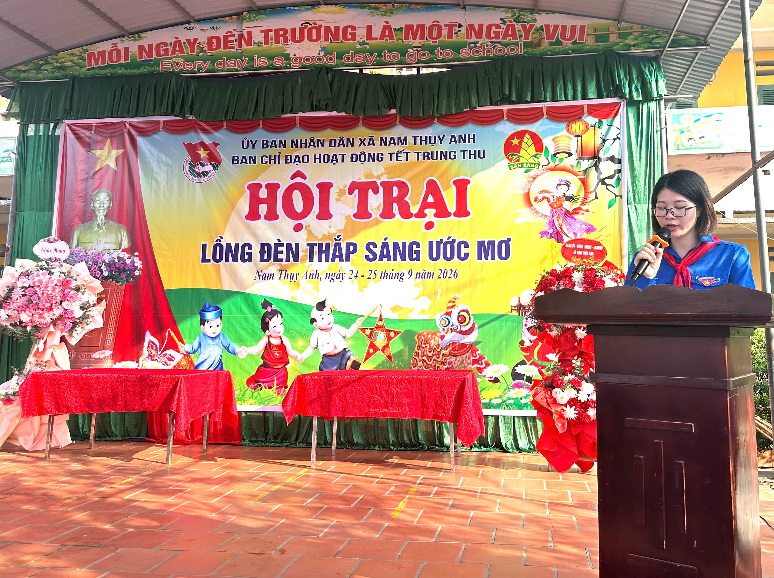 Xã Nam Thụy Anh tổ chức hội trại tết Trung thu nặm 2026 với chủ đề " Lồng đèn thắp sáng ước mơ"