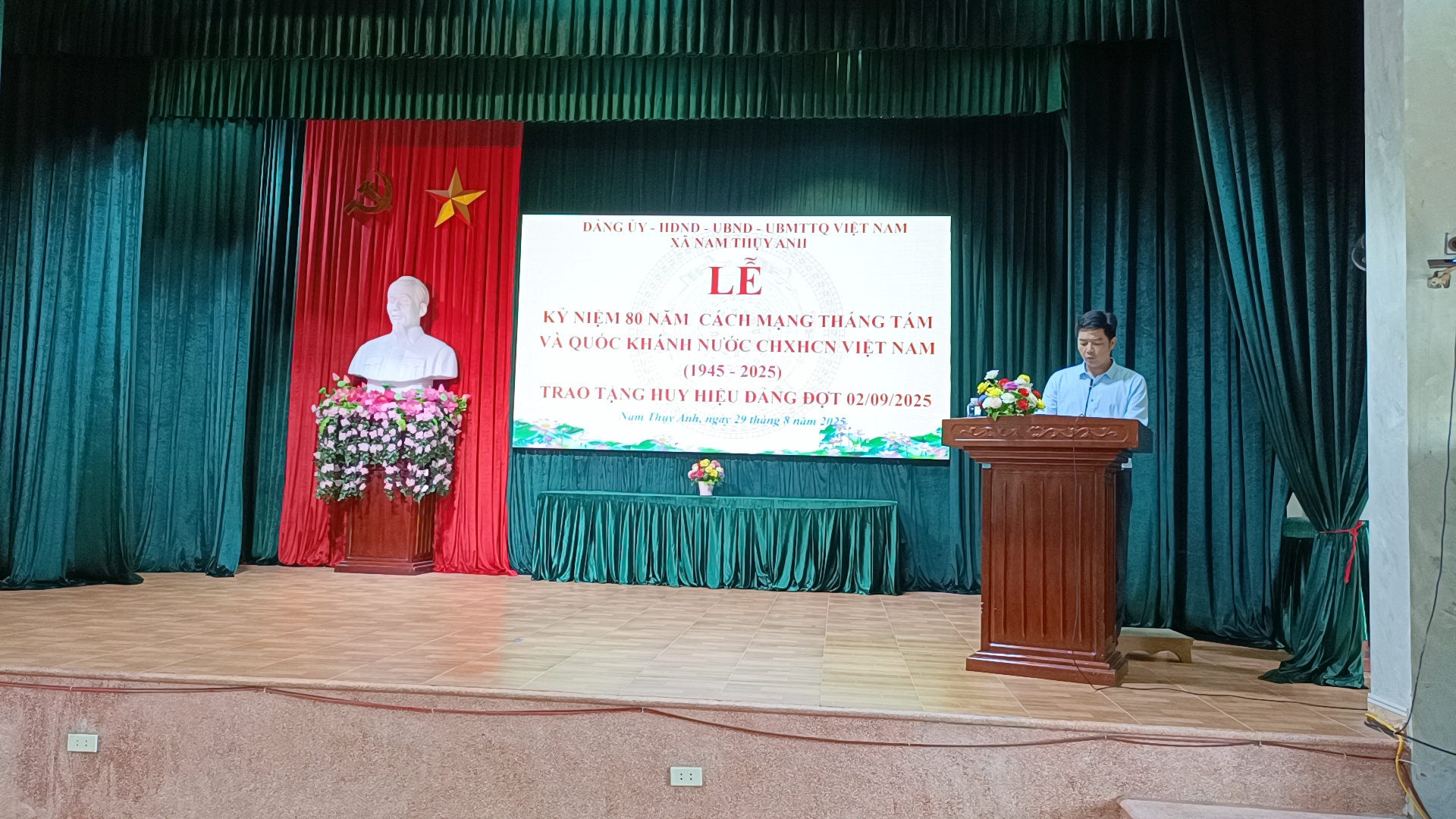 xã Nam Thụy Anh long trọng tổ chức lễ kỷ niệm 80 năm ngày Cách mạng tháng 8 thành công và Quốc khánh 02/9 ( 02/9/1945-02/9/2025)