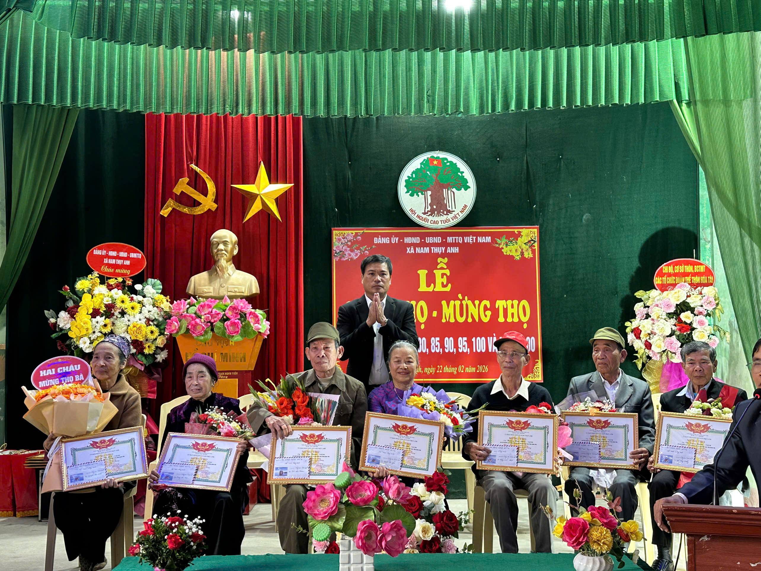 XÃ NAM THỤY ANH TỔ CHỨC MỪNG THỌ CÁC BẬC CAO NIÊN DỊP ĐẦU XUÂN BÍNH NGỌ NĂM 2026