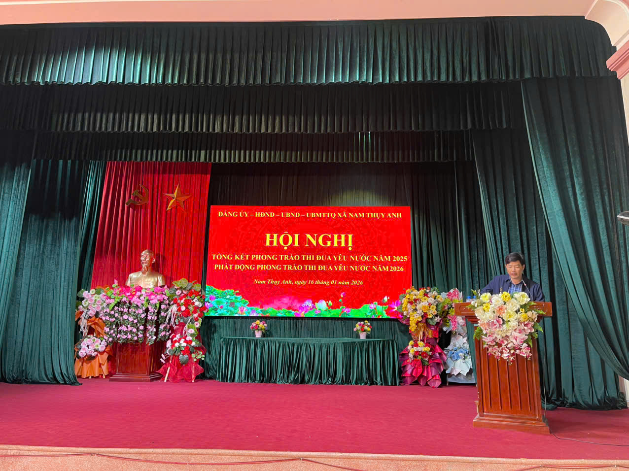 Xã Nam Thụy Anh tổ chức hội nghị tổng kết phong trào thi đua năm 2025; phát động phong trào thi đua năm 2026